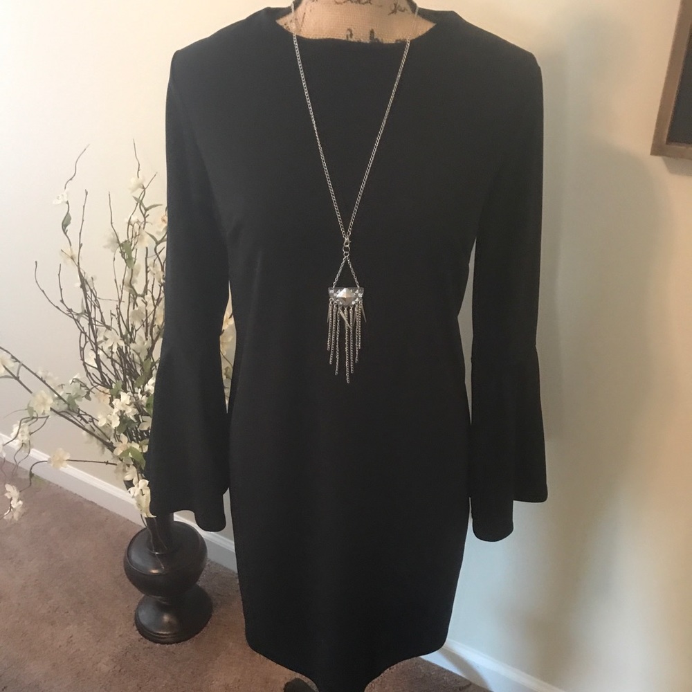 Two Hearts Black Shift Dress